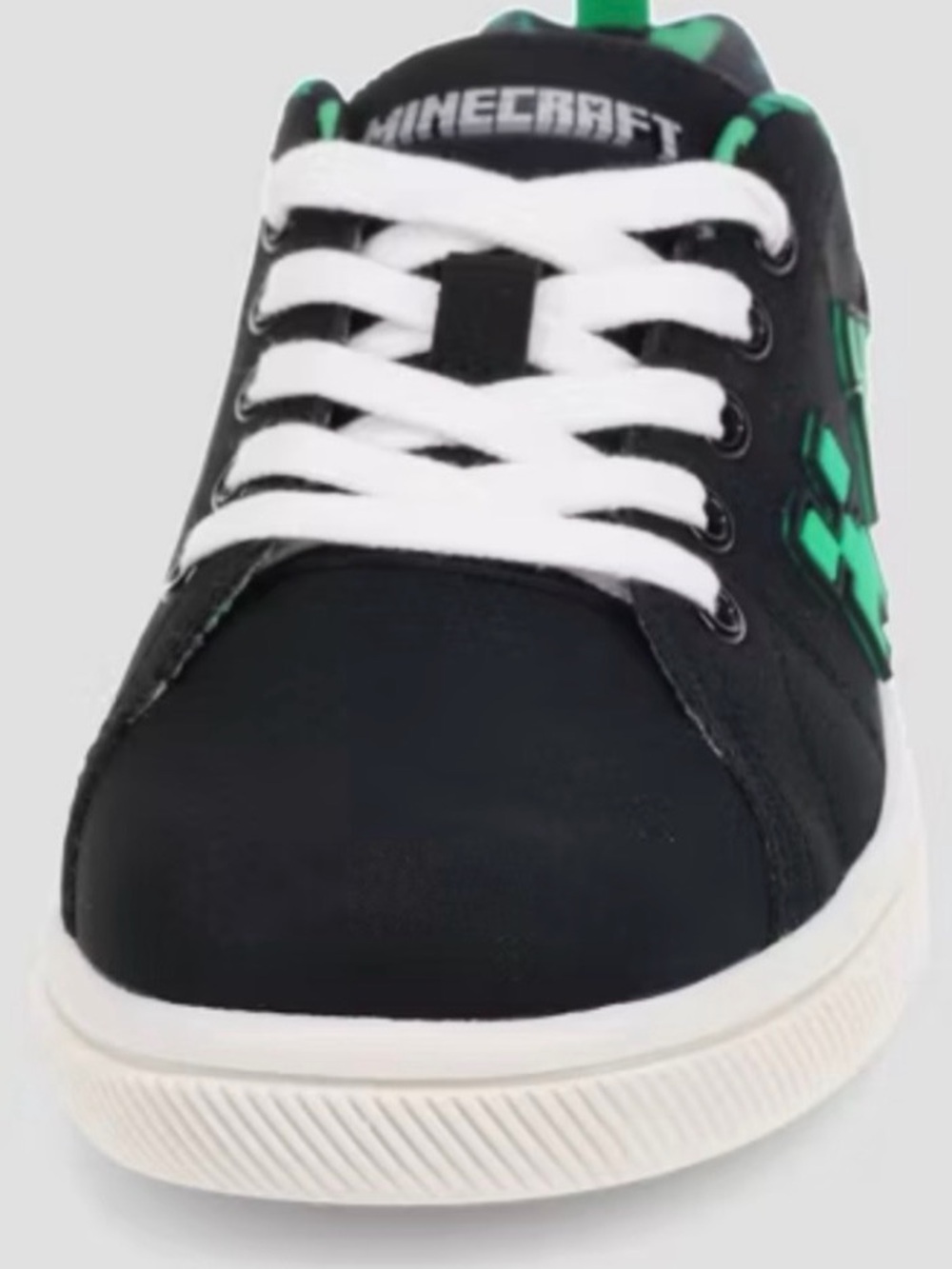 Minecraft Kids Black Sneakers with Green Accents size 1